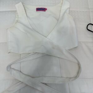 White Wrap Crop Top